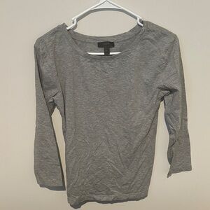 J. Crew Heather Gray 3/4 Long Sleeve Women's Tee